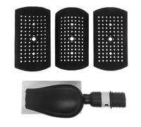 Ponceuse Manuelle 70 × 150 mm avec Aspiration & Ponçage sans Poussière - 3 Cale à Poncer Incluses | Pour Bois, Métal et Travaux de Construction (Noir)