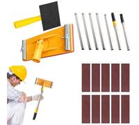 Ponceuse Murale Pour Préparation Peinture | Manuelle Rotative Avec Tige Extensible,Ponceuse Plafond Main Outils De Plâtre - Pour Terrasse Sol Plafond Amélioration De L Habitat Site De Construction Com