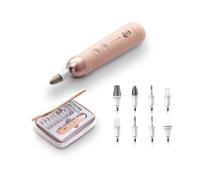 Boston Tech Queen Kit électrique de manucure et pédicure 5 modes, charge rapide USB, 9 accessoires de haute qualité, vitesse réglable, portable et durable