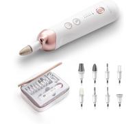 Ponceuse Ongle Électrique Professionnelle ¿ Queen Avec 9 Embouts, 5 Vitesses, Led, Rotation Double Sens, Recharge Usb, Kit Manucure Pédicure Complet