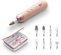 Ponceuse Ongle Électrique Professionnelle ¿ Queen Avec 9 Embouts, 5 Vitesses, Led, Rotation Double Sens, Recharge Usb, Kit Manucure Pédicure Complet