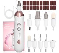 Ponceuse Ongle,Ponceuse Pour Ongles Avec 9 Embouts,Lime A Ongle Electrique,Ponceuse Pour Ongles Professionnel Pour Anti Callosités,Set De Manucure Pedicure Electrique Pour Le Soin Mains Et Pieds