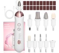 Ponceuse Ongle,Ponceuse pour Ongles avec 9 Embouts,Lime a Ongle Electrique,Ponceuse pour ongles professionnel pour Anti Callosités,Set de Manucure Pedicure Electrique pour Le Soin Mains et Pieds
