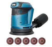 Ponceuse orbitale aléatoire sans fil compatible avec Makita 18V Batterie, ponceuse électrique sans fil pour le travail du bois, le travail du métal, le décapage de la peinture, l'élimination de la rou