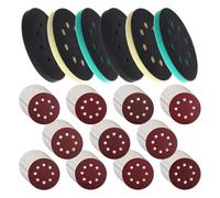 Ponceuse orbitale, disques de polissage de 125 mm avec 8 trous | Tampon en éponge - Pour le polissage et le meulage avec ponceuse orbitale pour bois automobile et cloison sèche