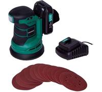 Ponceuse orbitale excentrique sans fil 20V - 125mm | Batterie 2.0 Ah et chargeur incl.
