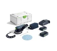Festool Ponceuse excentrique hybride ETSC 2 150 4,0 I-Plus – avec 2x 18V 4,0Ah, chargeur, Systainer