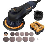 Ponceuse orbitale MAXXT 5,0mm sans balais | Plateaux doubles 150mm & 125mm | Moteur EC 350W | 4000-10000 tr/min | Boîtier moulé | 20 abrasifs pour bois et polissage