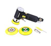 Ponceuse Orbitale Pneumatique 50mm & 75mm - Polisseuse Double Action 12 000 tr/min - Mini Ponceuse Excentrique à Air Comprimé pour Carrosserie, Bois et Métal