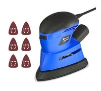 Ponceuse orbitale sans fil 190 W avec 1 batterie de 1,5 Ah, ponceuse aléatoire avec 3 vitesses variables, 125 mm, 12 papiers abrasifs pour ponçage/polissage du bois