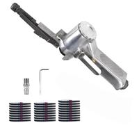 Ponceuse Pneumatique à Bande avec Poignée Pivotante à 360° - Mini Ponceuse Sans Fil Électrique pour Ponçage, Lime électrique, Outil Pneumatique, pour Poncer, Affûter et Enlever la Rouille