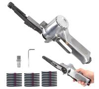 Ponceuse Pneumatique a Bande avec Poignée Pivotante à 360° pour Poncer, Mini Ponceuse Sans Fil Electrique, Lime électrique Outil, Affûter et Enlever la Rouille.