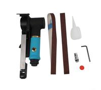 Ponceuse pneumatique à bande pneumatique 20 x 520 mm 16 000 tr/min Construction en acier pour meulage polissage soudure pièces avec poignée rotative à 360° et rapide