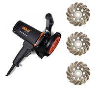 Ponceuse portable SM125 robuste + 3 plateaux de ponçage diamant DS36 béton standard Ø 125 mm - GOLZ - SM125+02973360125