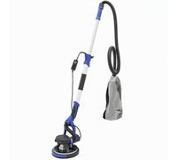 Ponceuse pour cloison sèche 750 W avec aspiration, manche télescopique et | 1800 tr/min, plateau de ponçage de 25,4 cm, tête réglable à 90° pour mur et plafond
