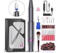 Ponceuse Pour Ongles, 25000 Tr/Min Lime À Ongles Electrique 12 En 1, Ponceuse Pour Ongles Professionnel, Kit De Coupe-Ongles Avec Pointe En Céramique Pour Manucure Et Pedicure (Gris Foncé)