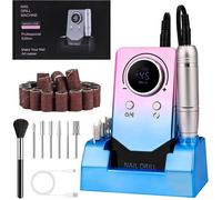 Ponceuse pour ongles électrique - FEBEST - Vitesse réglable 45000 T/MIN - Rotation bidirectionnelle - Portable