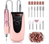 Ponceuse Pour Ongles Professionnel 35000 Tours, Rechargeable Lime A Ongle Electrique Puissante Silenceuse Avec 6 Embouts Et Affichage De Lcd, Portable Kit De Manucure Pedicure Salon Et Maison