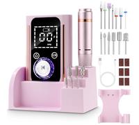 Ponceuse pour Ongles Professionnel, 45000Rpm Lime Electrique Ongle, 13 en 1 Ponceuse Manucure, Ponceuse Ongle Semi Permanent, Ponceuse Ongle Portable pour Polissage, Callosités, Pedicure