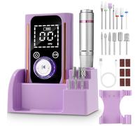 Ponceuse pour Ongles Professionnel, 45000Rpm Lime Electrique Ongle, 13 en 1 Ponceuse Manucure, Ponceuse Ongle Semi Permanent, Ponceuse Ongle Portable pour Polissage, Callosités, Pedicure
