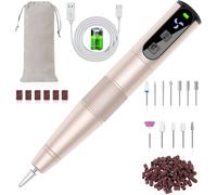 Ponceuse Pour Ongles Professionnelle ¿ 12 En 1 Lime A Ongle Electrique Sans Fil ¿ Perceuse Ongles Électrique Kit De Manucure Pédicure Rechargement Pour Ongles En Gel Naturel Ou Acrylique (Or)