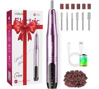 Ponceuse pour Ongles Professionnelle, 20000 tr/min Lime à Ongles Electrique avec 45 Kits, Vitesse et Direction Réglables Ongles Manucure Machine pour Manucure et Pedicure (Violet)