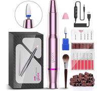 Ponceuse Pour Ongles Professionnelle 25000 Tr/Min, 12 En 1 Lime À Ongles Electrique, Coupe-Ongles Avec Pointe En Céramique, Perceuse À Ongles À Vitesse Réglable, Manucure Et Pedicure(Rose)