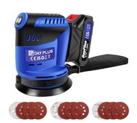 Ponceuse sans fil 21 V, ponceuse de détail, 12 feuilles abrasives, 11 000 tr/min, avec système de collecte de poussière pour le ponçage dans les espaces restreints lors du bricolage, batterie de 1500