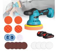 Ponceuse sans fil 380 W, 6 vitesses, 6000 tr/min, diamètre 125-50 mm, convient pour le polissage et le cirage des voitures