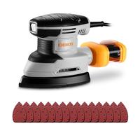 Ponceuse Triangulaire DEKOPRO 180W - Ponceuse Electrique 13000 RPM avec Dépoussiéreur et 15 Abrasifs - Ponceuse Bois Idéale pour Ponçage, Polissage, Travail du Bois - Ponceuse Delta