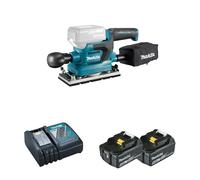 Ponceuse vibrante 18V DBO380 + 2 batteries BL1850B 18V 5Ah + 1 chargeur rapide DC18RC MAKITA