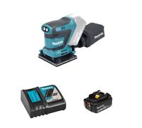 Ponceuse vibrante 18V DBO480Z + 1 batterie BL1850B 18V 5 Ah + chargeur rapide DC18RC MAKITA