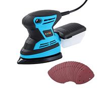 Ponceuse Vibrante 200W KATSU 15500RPM Ponceuse de Détail électrique avec Système de Dépoussiérage et 20 Pièces Papiers Abrasif, pour Le Ponçage, Le Polissage 100174