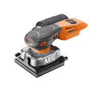 AEG - Ponceuse vibrante 18V SUBCOMPACT BRUSHLESS, 1/4 feuille, 7000 à 12000 osc/min, fixation scratch ou à pince (sans batterie) - BFS18SBL-14-0