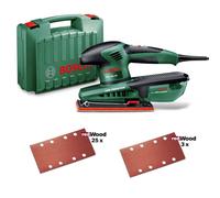 Ponceuse vibrante Bosch PSS 250 AE + 25 abrasifs, 250W