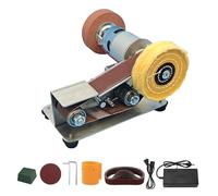Ponceuses à Bande, AffûTeur De Couteaux à Angle Fixe De 15 DegréS, Ponceuse éLectrique, Miniponceuse Kit De Meuleuse à Bande, Meuleuse De Bord Avec 10 Bandes Abrasives, Pour Bois MéTal