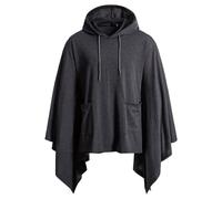 Poncho à capuche ample irrégulier à manches chauve-souris pour homme, poncho décontracté à capuche, pull à capuche, sweatshirts hip-hop, chemises à manches longues, sweat-shirt, chemisier,