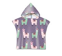 Poncho à Capuche Enfants, Chickw1 Microfibre Serviette avec Capuche Cartoon Peignoir De Séchage Rapide Robe de bain Plage Poncho de Natation pour Garçons et Filles (60 * 80cm,Couleur alpaga)