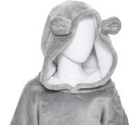 Atmosphera – Plaid sweat à capuche « Ours » 3–10 ans – Gris