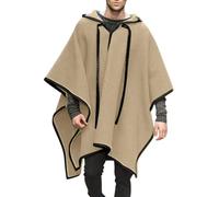 Poncho à Capuche pour Homme Poncho Chaud - Clint Eastwood Couverture DéContractéE Cape avec Capuche Ourlet IrréGulier Sweat à Capuche Confortable VêTement D'IntéRieur RéTro Cosplay