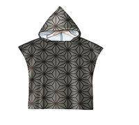 Poncho à Capuche Serviette pour Baignade, Treer Enfants Plage Natation Style de Géométrie Peignoir de Séchage Rapide Serviettes de Bain pour Garçon Fille Piscine Beach (Gris)