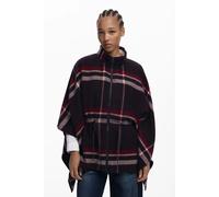 Poncho Ã carreaux femme Desigual Aldama Noir TU