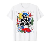 Poncho à vin Moai Drapeau du Chili Andes Design Culturel T-Shirt