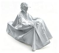 Poncho Allongé pour Moto, ImperméAble de Moto, Protection Pluie Compacte pour VéLo ÉLectrique Femme(Light Gray,5XL)