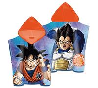 Arditex Poncho avec capuche Dragon Ball Z microfibre Enfant 55x55 cm Blanc