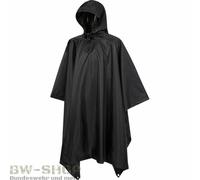 PONCHO BW NOIR NEUF PONCHO DE PLUIE US RIPSTOP ARMY PROTECTION CONTRE L'HUMID...