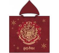 Poncho-Cape-Serviette de Bain Harry Potter - 100% Coton - 60x120 cm - Rouge