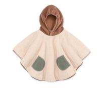 Poncho chaud de voyage Teddy bouclette Ficelle/Muffin - Bemini