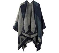 Poncho chaud d'hiver - Cape coupe-vent ouverte sur le devant pour l'automne