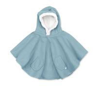 Poncho chaud Teddy Bleu minéral - Bemini